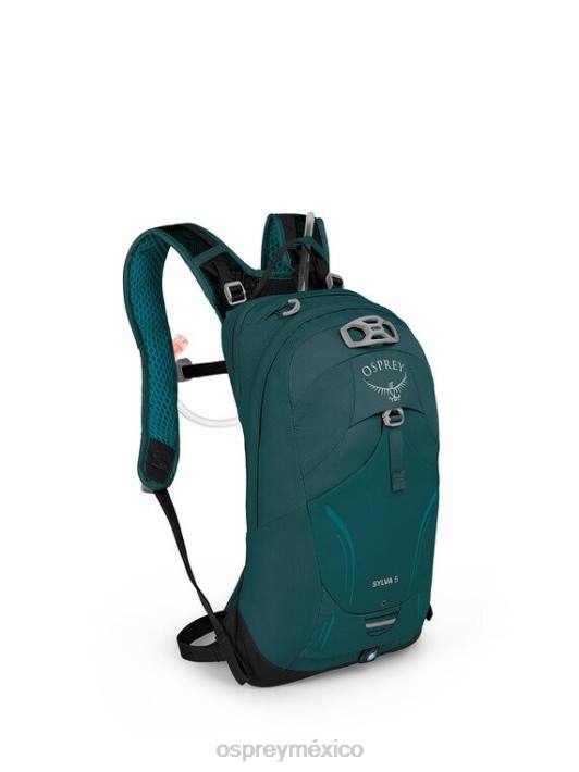 Osprey TPDI161 mochila verde baikal unisexo Sylva 5 en bicicleta